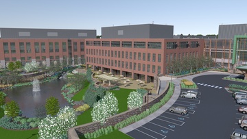 Cafeteria Terrace and Pond